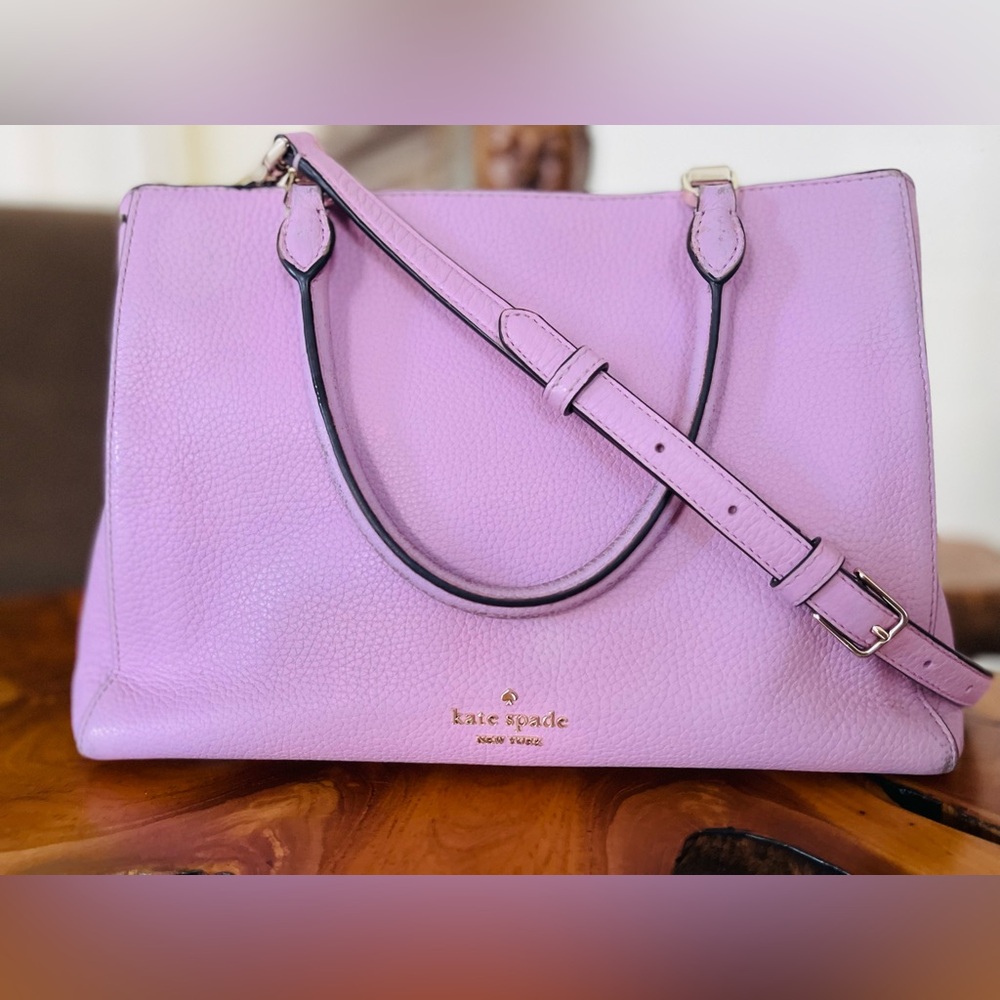 Kate Spade New York Rare Leila Medium double handle- Lavender! - Picture 7 of 11